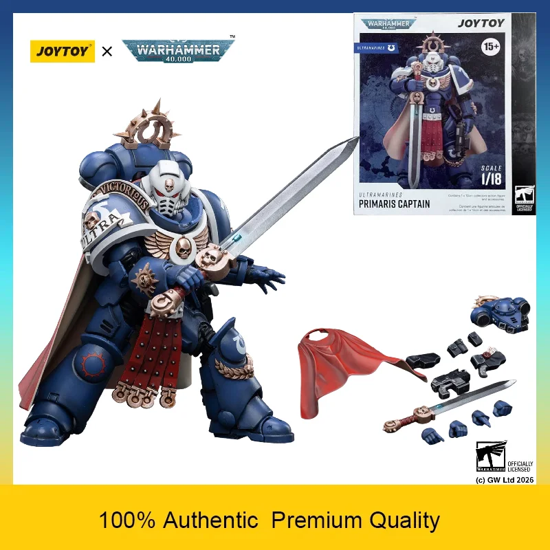 JOYTOY Warhammer 40K Ultramarines Primaris Captain with Bolt Pistol & Power Sword 1/18 Action Figure JT3297 Collectible Model
JOYTOY Warhammer 40K Ultramarines Primaris Captain with Bolt Pistol & Power Sword 1/18 Action Figure JT3297 Collectible Model
