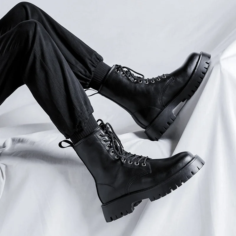 England style men's fashion motorcycle boots genuine leather platform shoes lace-up cowboy spring autumn boot ankle botas hombre
England style men's fashion motorcycle boots genuine leather platform shoes lace-up cowboy spring autumn boot ankle botas hombre
