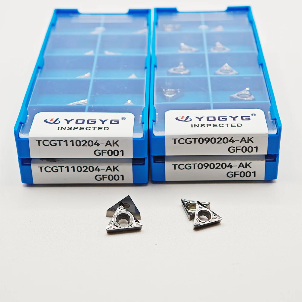 YOGYG CNC Lathe Aluminum Blade TCGT090202/04/08 AK TCGT110202/04/08 AK TCGT16T302/04/08AK Triangular Lathe Inner Hole Tool Blade
YOGYG CNC Lathe Aluminum Blade TCGT090202/04/08 AK TCGT110202/04/08 AK TCGT16T302/04/08AK Triangular Lathe Inner Hole Tool Blade