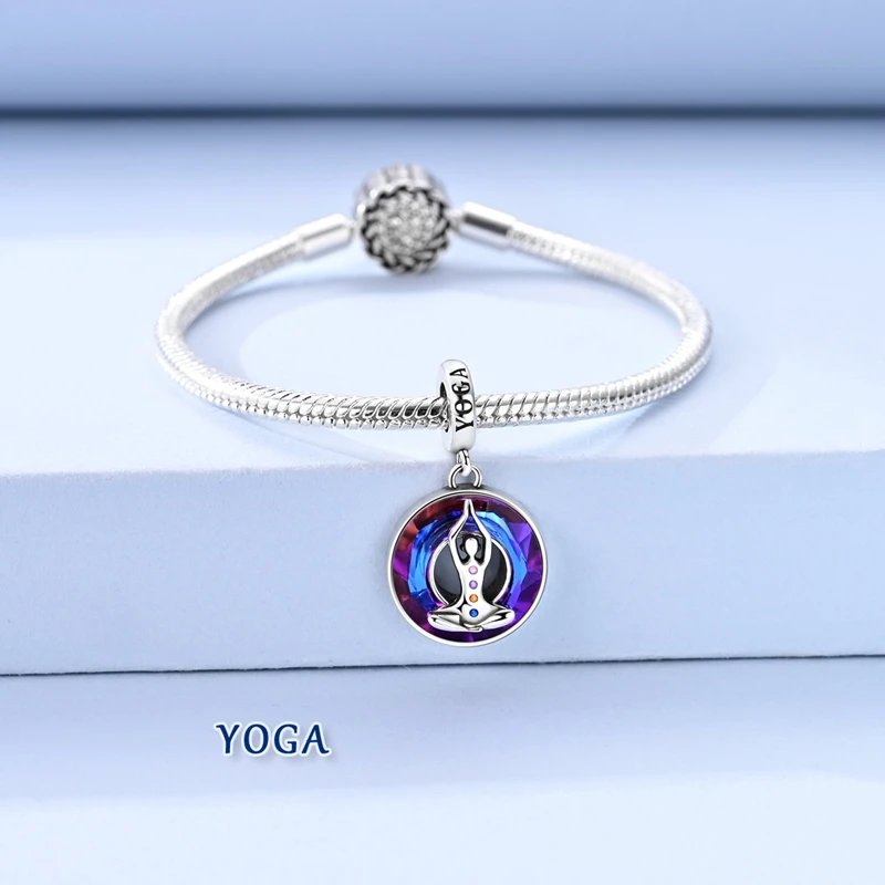 925 Sterling Silver Yoga Light Wheel Charms Pendant For Women Fit Original Bracelet DIY Birthday Party Jewelry Gifts
925 Sterling Silver Yoga Light Wheel Charms Pendant For Women Fit Original Bracelet DIY Birthday Party Jewelry Gifts