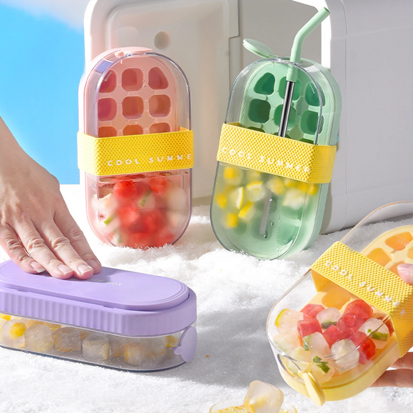 Бутылка для кубиков льда 2 в 1, бутылка для воды, лоток для кубиков льда с крышкой, быстрое наполнение, без касания, портативный чайник для изготовления ледяных шаров
Бутылка для кубиков льда 2 в 1, бутылка для воды, лоток для кубиков льда с крышкой, быстрое наполнение, без касания, портативный чайник для изготовления ледяных шаров