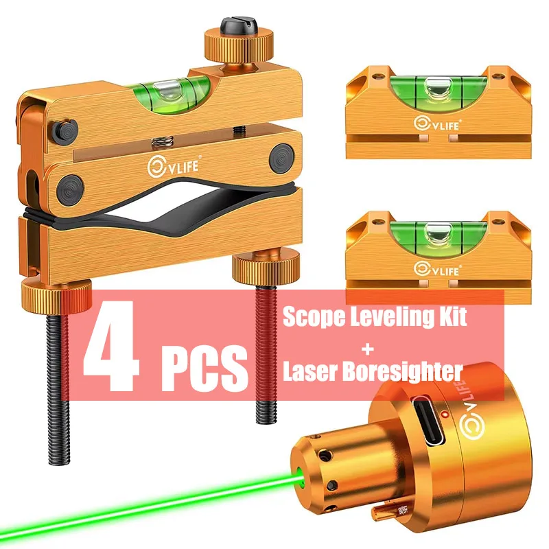 Scope Leveling Kit with Green/Red Laser Bore Sight Rechargeable Laser Boresighter Precision Leveling & Zeroing for Hunting
Scope Leveling Kit with Green/Red Laser Bore Sight Rechargeable Laser Boresighter Precision Leveling & Zeroing for Hunting