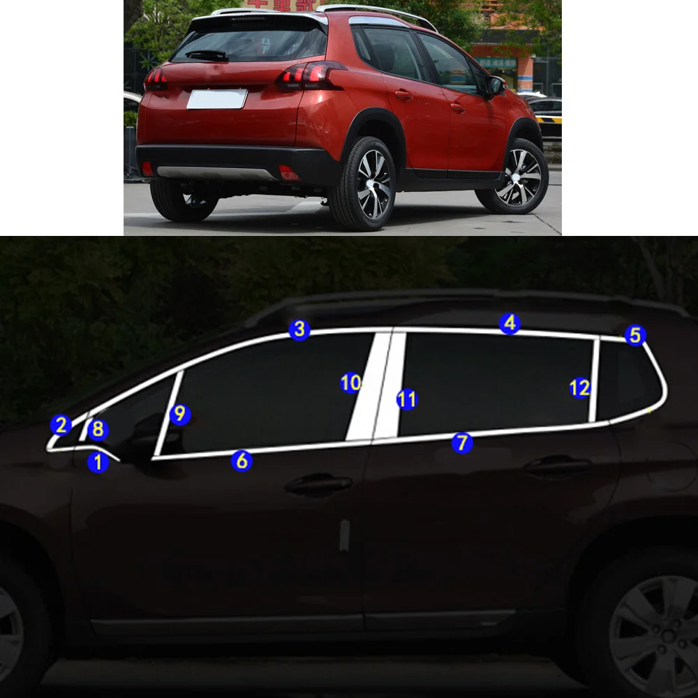 Car Sticker Garnish Pillar Window Middle Strip Trim Frame Hoods For Peugeot 2008 (2014 2015 2016 2017 2018 2019 2020 2021)
Car Sticker Garnish Pillar Window Middle Strip Trim Frame Hoods For Peugeot 2008 (2014 2015 2016 2017 2018 2019 2020 2021)