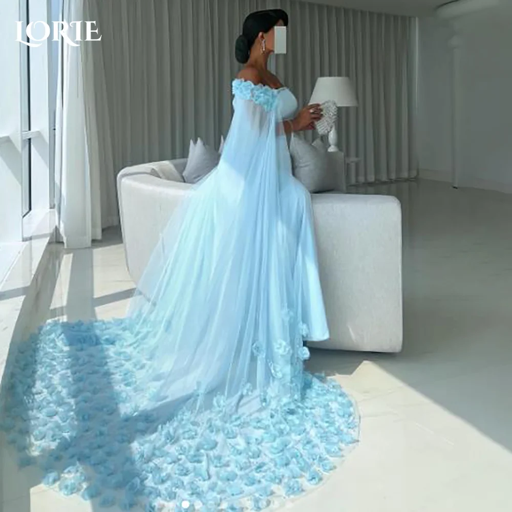LORIE Baby Blue Evening Dress Off Shoulder Princess Flower Shoulder Prom Dress Sweetheart Illsion Backless Ball Gowns Customized
LORIE Baby Blue Evening Dress Off Shoulder Princess Flower Shoulder Prom Dress Sweetheart Illsion Backless Ball Gowns Customized