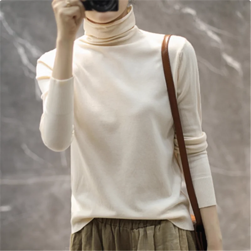Knitted Sweater Women Pullovers New Long Sleeve Turtleneck Black Knit Sweater Pullover Women Tops Sweaters Sueters De Mujer Q778
Knitted Sweater Women Pullovers New Long Sleeve Turtleneck Black Knit Sweater Pullover Women Tops Sweaters Sueters De Mujer Q778