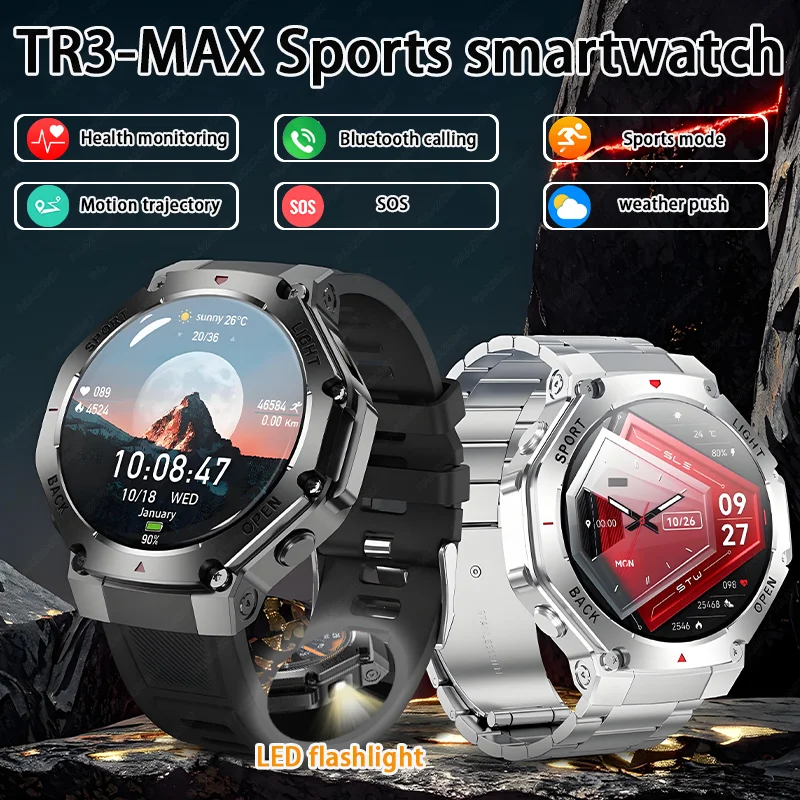 New Men's Outdoor Sports Smart Watch Flashlight Compass BluetoothCall SOS Waterproof Fitness SmartWatch Suitable for Android IOS
New Men's Outdoor Sports Smart Watch Flashlight Compass BluetoothCall SOS Waterproof Fitness SmartWatch Suitable for Android IOS
