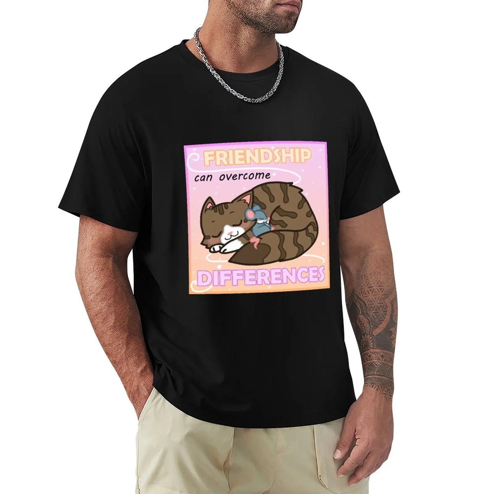 Friendship can overcome differences T-Shirt kawaii clothes baggy shirts anime figures black t-shirts for men
Friendship can overcome differences T-Shirt kawaii clothes baggy shirts anime figures black t-shirts for men