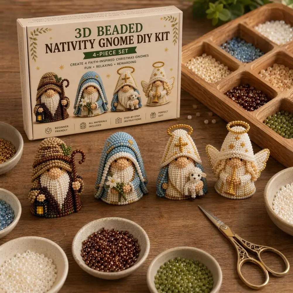 Christian Christmas Craft 3d Gnome Bead Craft Kit Beaded Nativity Diy Project Faith-based Christian Jewelry Art Set for Adults
Christian Christmas Craft 3d Gnome Bead Craft Kit Beaded Nativity Diy Project Faith-based Christian Jewelry Art Set for Adults