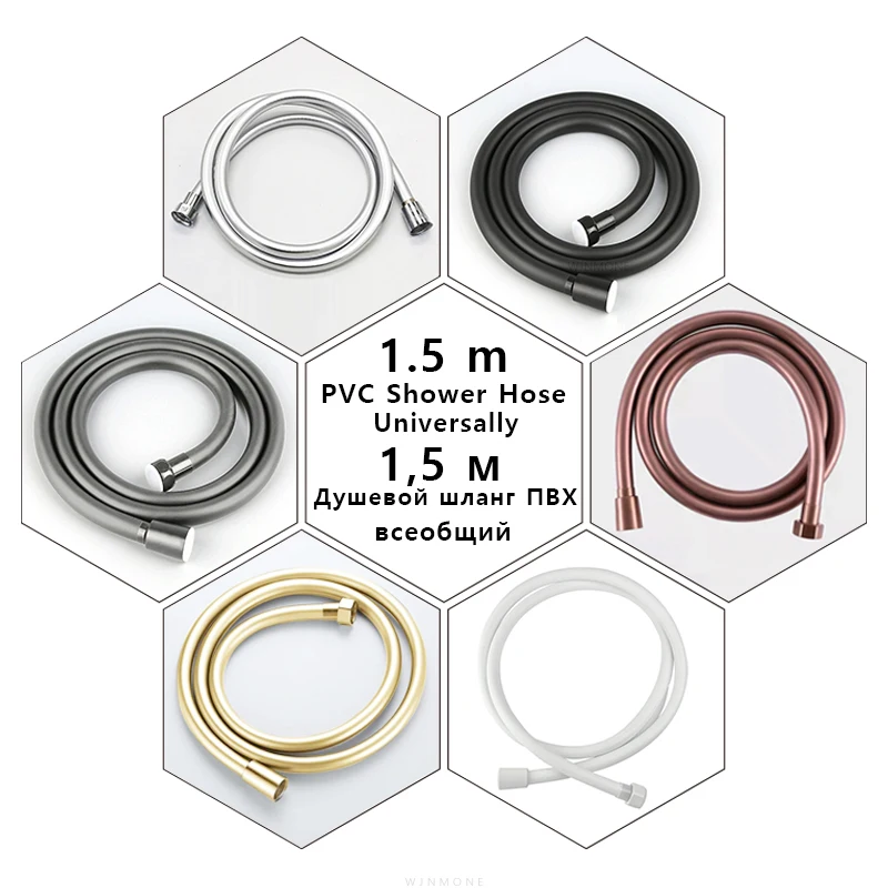 PVC Shower Hose Handheld Shower Head Explosion-proof Flexible Pipe G1/2 Universal Bathroom Faucet Tube Extensible Garden Hose
PVC Shower Hose Handheld Shower Head Explosion-proof Flexible Pipe G1/2 Universal Bathroom Faucet Tube Extensible Garden Hose