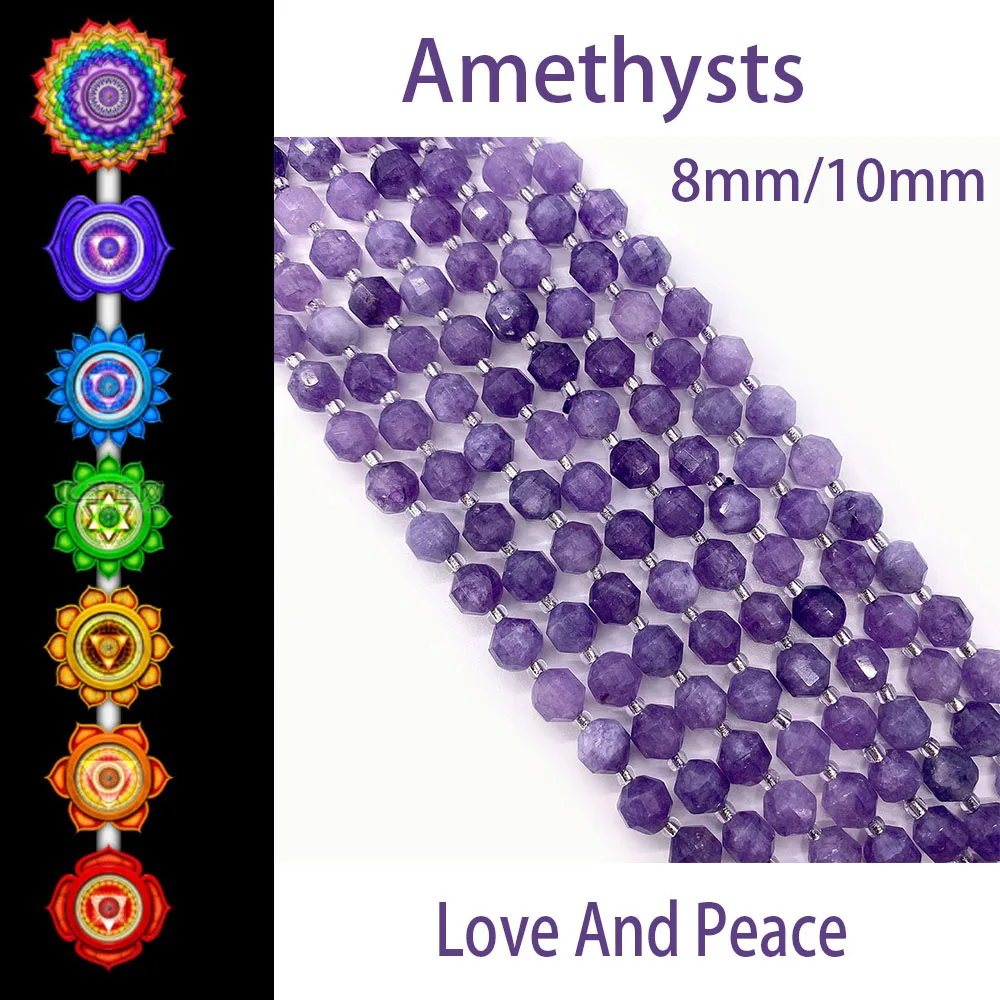 Ajna Sahasrara Chakra Natural Purple Crystal Faceted Reiki Healing Amethysts Bead 8/10mm Jewelry Making DIY Accessory Materials
Ajna Sahasrara Chakra Natural Purple Crystal Faceted Reiki Healing Amethysts Bead 8/10mm Jewelry Making DIY Accessory Materials