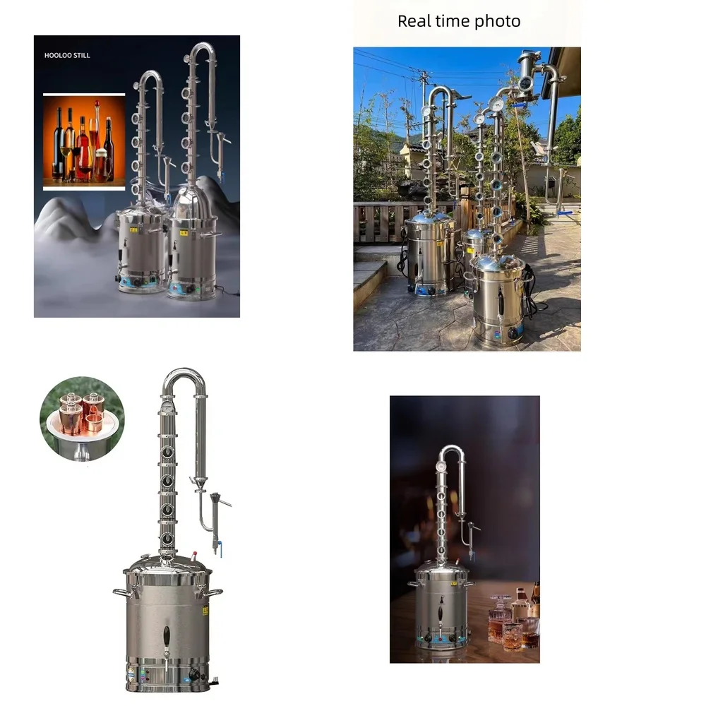 Electric Distiller for Brandy Whiskey Rum Vodka 20L 30L 65L Copper Core Tower Pure Dew Still Machine Home
Electric Distiller for Brandy Whiskey Rum Vodka 20L 30L 65L Copper Core Tower Pure Dew Still Machine Home