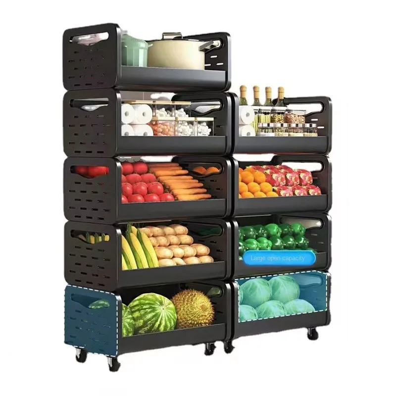 Multi Layer Movable Trolley Floor Standing Hollow Out Breathable Storage Cart Kitchen Fruit and Vegetable Basket Storage Rack
Multi Layer Movable Trolley Floor Standing Hollow Out Breathable Storage Cart Kitchen Fruit and Vegetable Basket Storage Rack