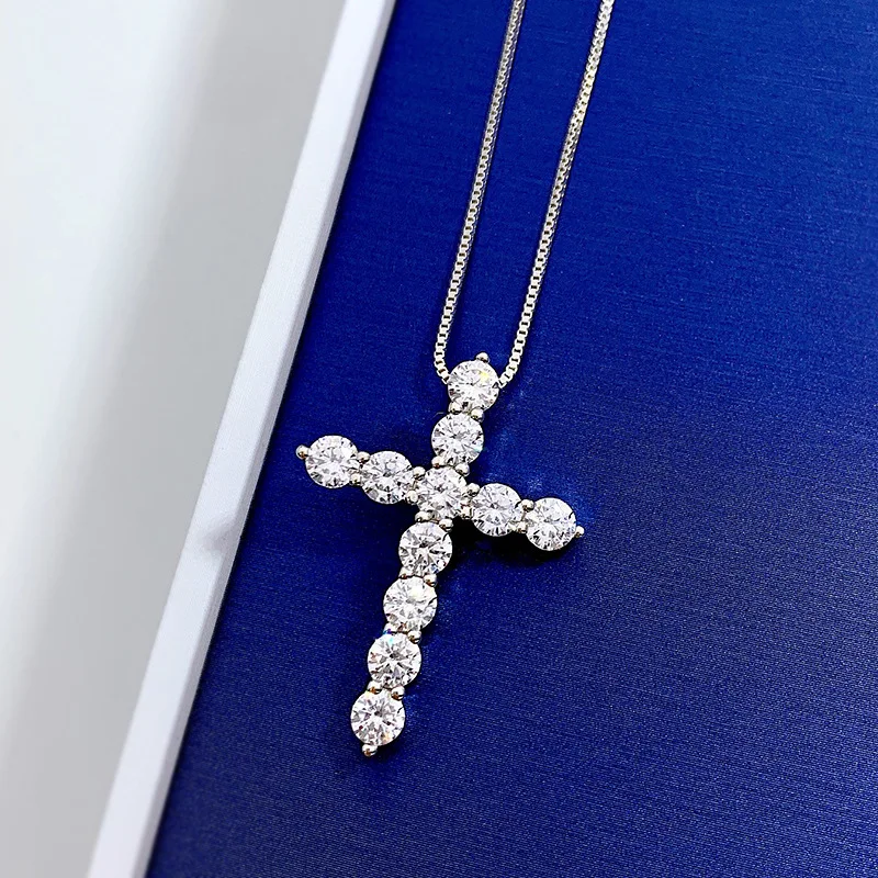 2023 New S925 Silver Cross Zircon Pendant Necklace, One Piece from European and American Foreign Trade Source Manufacturers
2023 New S925 Silver Cross Zircon Pendant Necklace, One Piece from European and American Foreign Trade Source Manufacturers