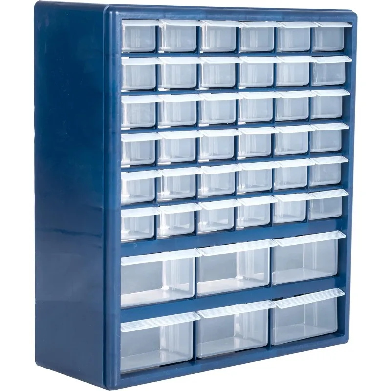 Plastic Storage Drawers – 42 Compartment Organizer – Desktop or Wall Mount Container for Hardware, Parts, Crafts, Beads
Plastic Storage Drawers – 42 Compartment Organizer – Desktop or Wall Mount Container for Hardware, Parts, Crafts, Beads