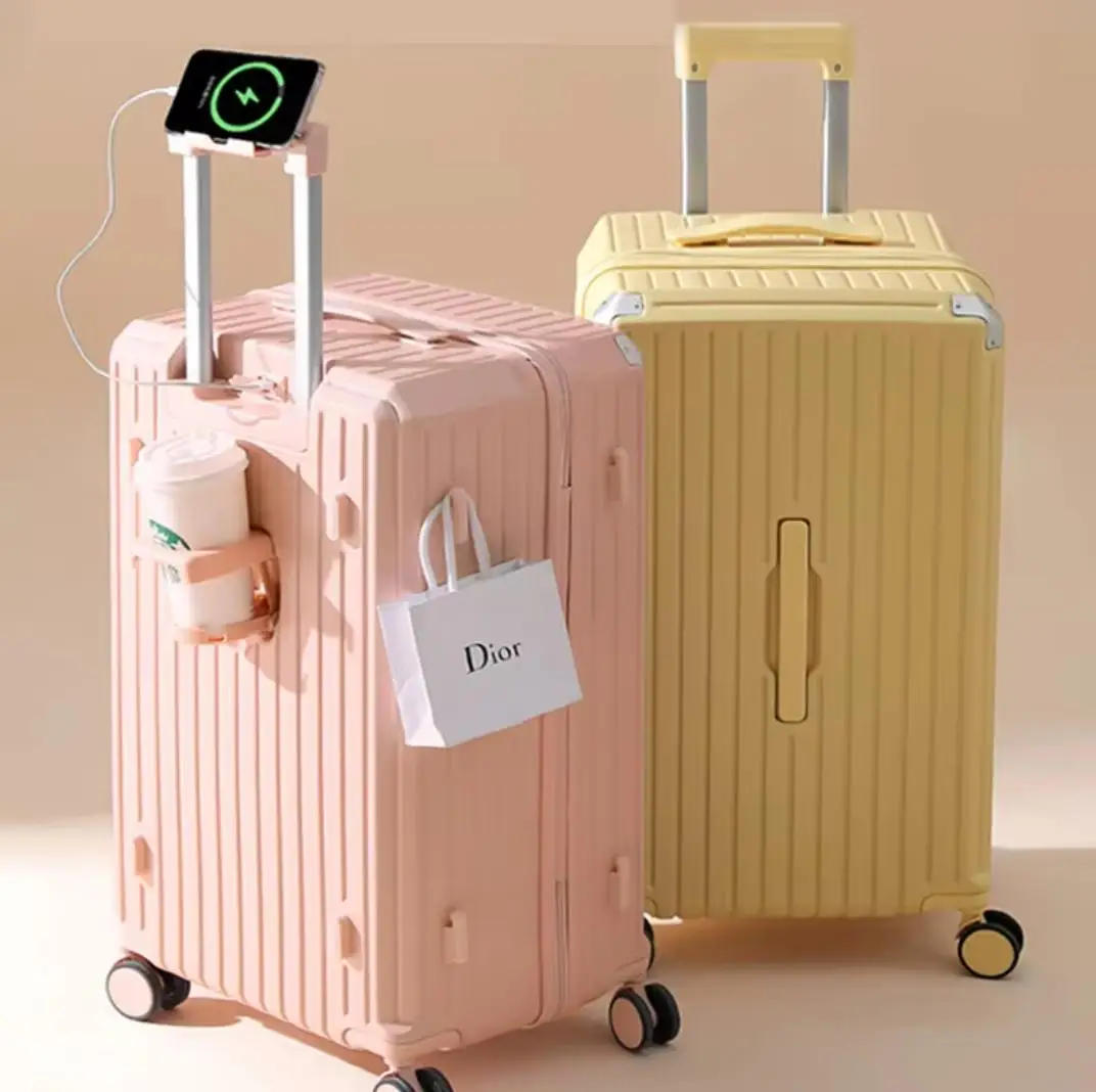 20/24/26/28 Inch Trolley Luggage, Rolling Travel Suitcase, Multifunctional Carry-on with Cup Holder & USB Charging Port
20/24/26/28 Inch Trolley Luggage, Rolling Travel Suitcase, Multifunctional Carry-on with Cup Holder & USB Charging Port