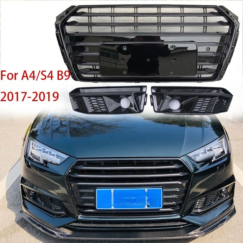For Audi A4 B9 Modified S4 Racing Grills Grill Honeycomb Hood 2017 2018 2019 Front Bumper Mesh Cover Plate Car Accessories
For Audi A4 B9 Modified S4 Racing Grills Grill Honeycomb Hood 2017 2018 2019 Front Bumper Mesh Cover Plate Car Accessories