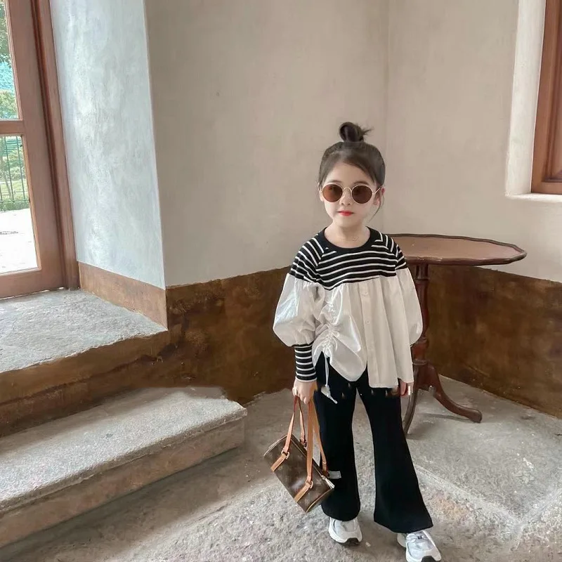 Girls' Suit Threaded Elastic Splicing Top Plus Bell Pants 2024 Autumn New Children's Clothing Fashion Casual
Girls' Suit Threaded Elastic Splicing Top Plus Bell Pants 2024 Autumn New Children's Clothing Fashion Casual