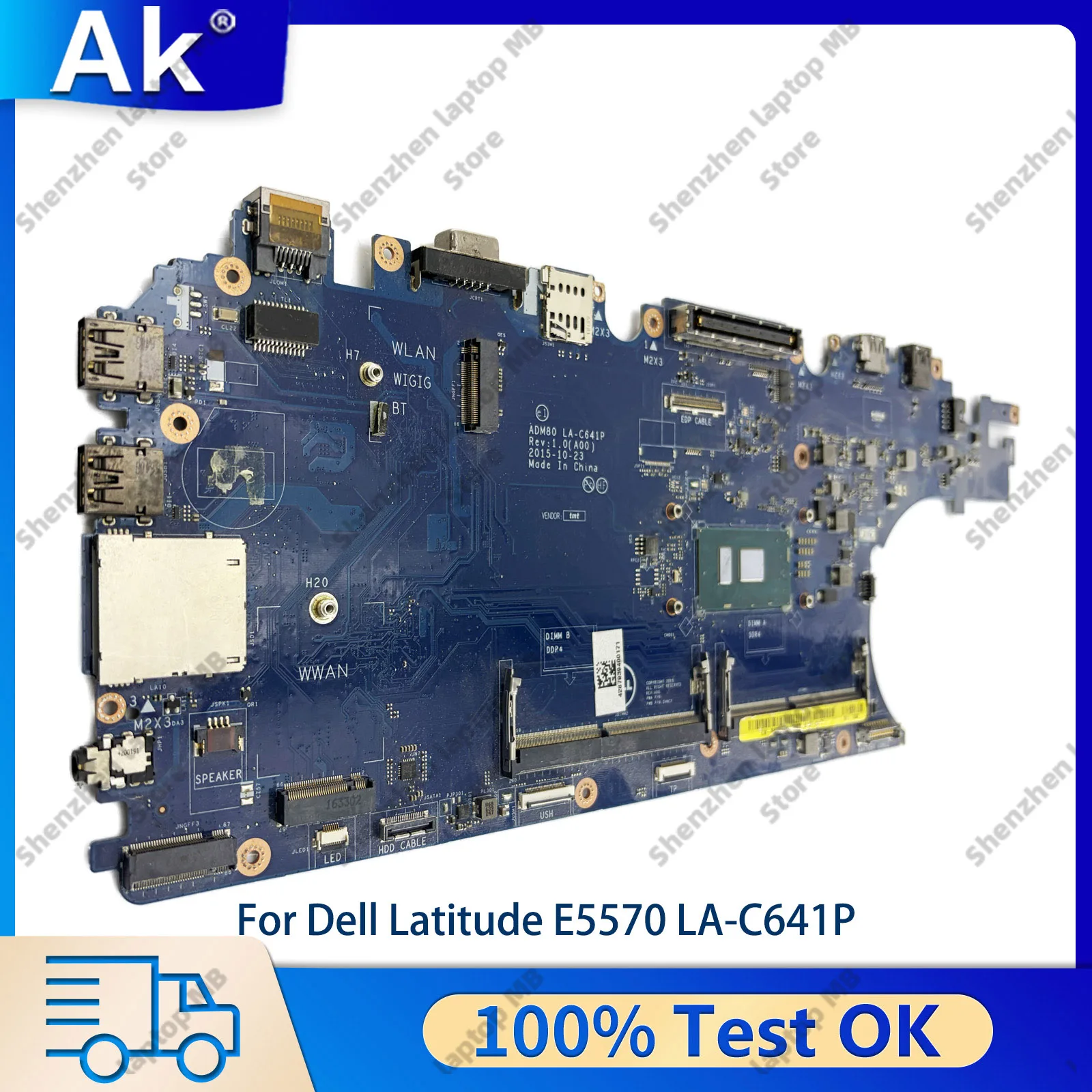 ADM80 LA-C641P Mainboard For DELL Latitude E5570 3510 with i3 i5 i7 CPU DDR4 03MCRF 0JCMFT 0MJJCK 100% Fully Tested
ADM80 LA-C641P Mainboard For DELL Latitude E5570 3510 with i3 i5 i7 CPU DDR4 03MCRF 0JCMFT 0MJJCK 100% Fully Tested