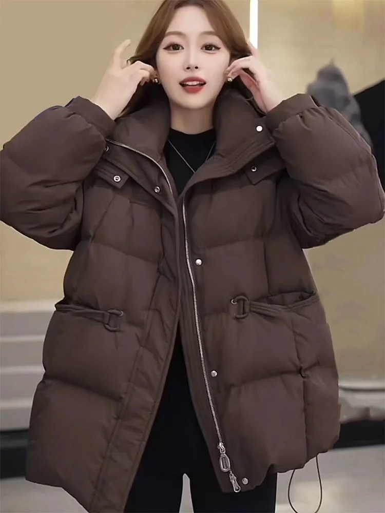 Warm Thickened Hooded Cotton Jacket Women's Fashionable Winter Outerwear Coat Korean Style Loose Fit Long Sleeve Zipper
Warm Thickened Hooded Cotton Jacket Women's Fashionable Winter Outerwear Coat Korean Style Loose Fit Long Sleeve Zipper
