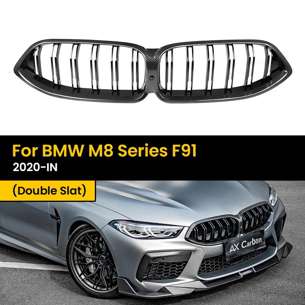 Real Dry Carbon Fiber Racing Grills For BMW M8 Series F91 F92 F93 2020-IN Double Slat Front Bumper Kidney Hood Grille
Real Dry Carbon Fiber Racing Grills For BMW M8 Series F91 F92 F93 2020-IN Double Slat Front Bumper Kidney Hood Grille
