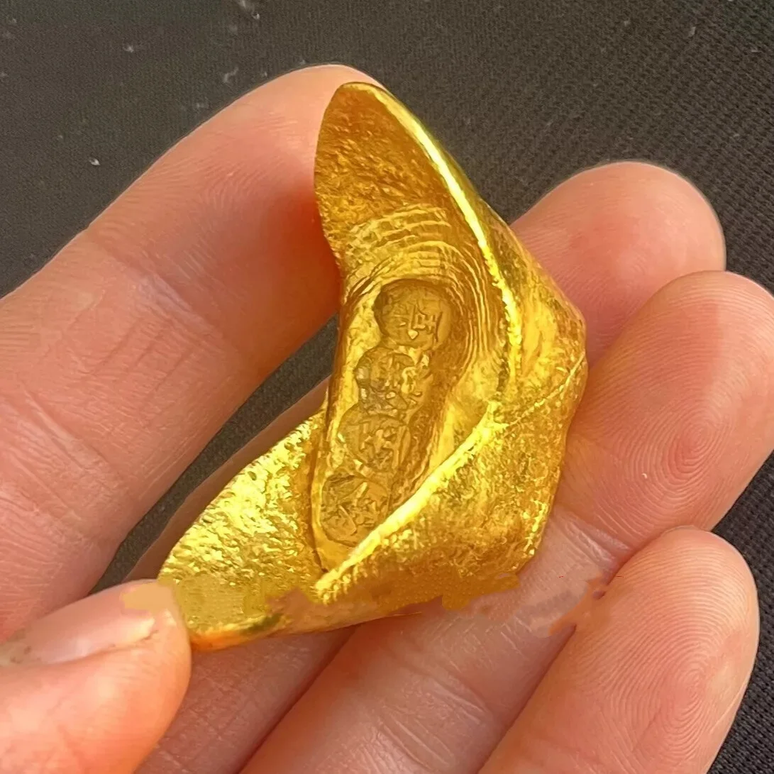 Antique Chinese Brass Ingot Fake Gold Ancient Money Collection Statue
Antique Chinese Brass Ingot Fake Gold Ancient Money Collection Statue