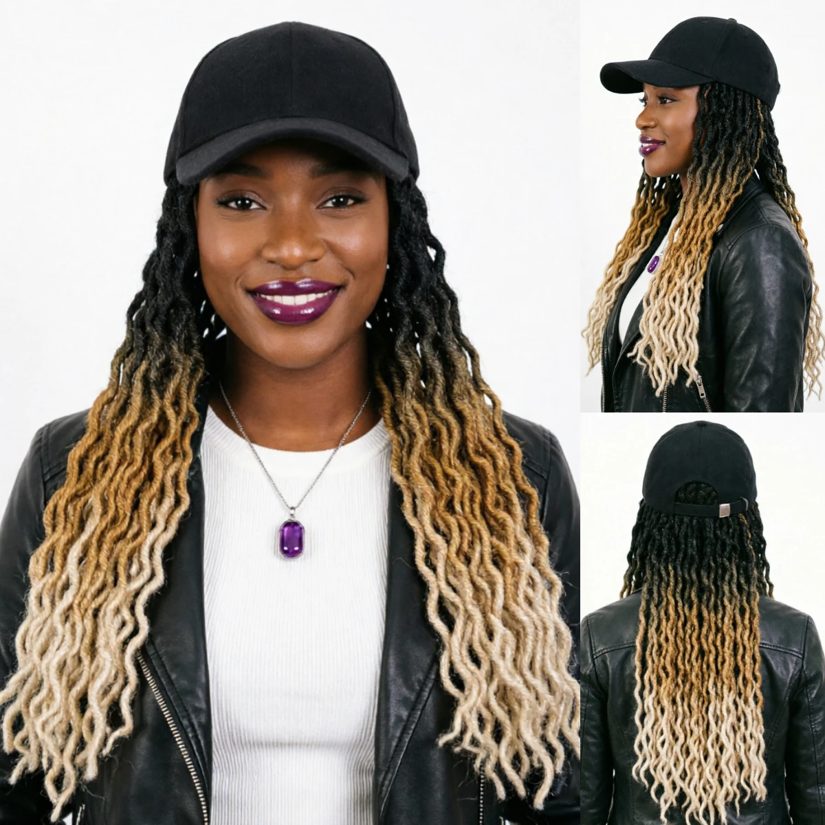 Synthetic Braided Ombre Honey Blonde Gypsy Box Braids Baseball Cap Wig Hat Wig Goddess Locs Easy to Wear for Black Women-Wigera
Synthetic Braided Ombre Honey Blonde Gypsy Box Braids Baseball Cap Wig Hat Wig Goddess Locs Easy to Wear for Black Women-Wigera