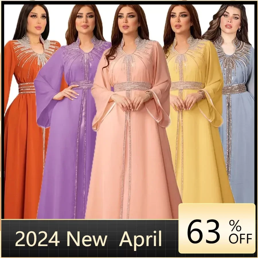 Luxury Abaya Diamonds Muslim Elegant Women Dresses Caftan Moroccan Dubai Kaftan Gown Evening Party Eid Mubarak Jalabiya Vestidos
Luxury Abaya Diamonds Muslim Elegant Women Dresses Caftan Moroccan Dubai Kaftan Gown Evening Party Eid Mubarak Jalabiya Vestidos
