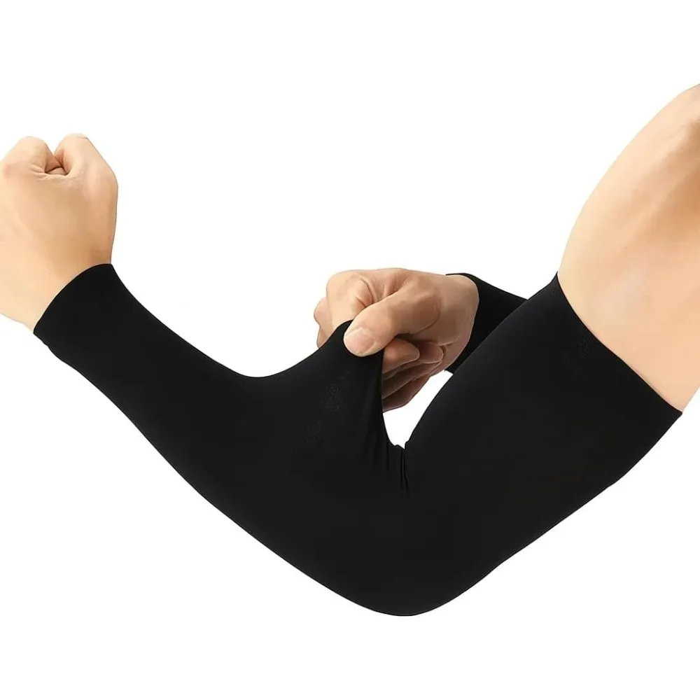 Cooling Ice Silk Arm Sleeves UV Sun Protection for Outdoor Cycling Running & Golf Unisex One Size Fits Most (1 Pair, Black)
Cooling Ice Silk Arm Sleeves UV Sun Protection for Outdoor Cycling Running & Golf Unisex One Size Fits Most (1 Pair, Black)