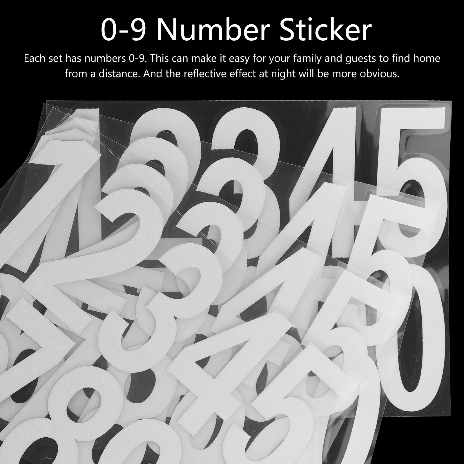 4Sets House Number Sticker Reflective 0-9 Digits Pet Material Weatherproof Adhesive Decal for Mailbox Door Window Sign
4Sets House Number Sticker Reflective 0-9 Digits Pet Material Weatherproof Adhesive Decal for Mailbox Door Window Sign