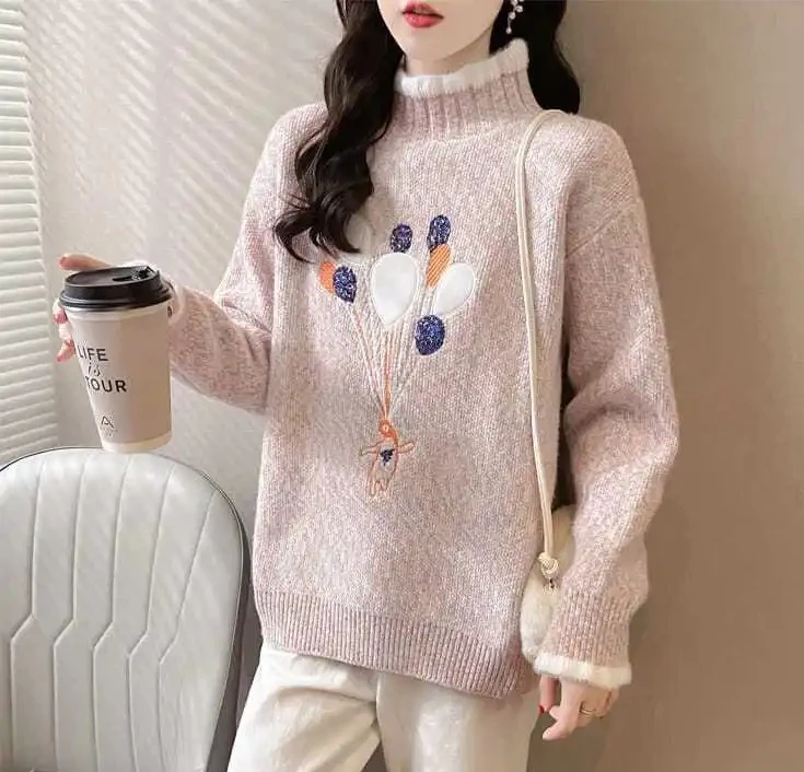 Turtleneck Women's Knit Sweater Youthful Warm Thermal Clothing Sales Attractive Jumper
Turtleneck Women's Knit Sweater Youthful Warm Thermal Clothing Sales Attractive Jumper