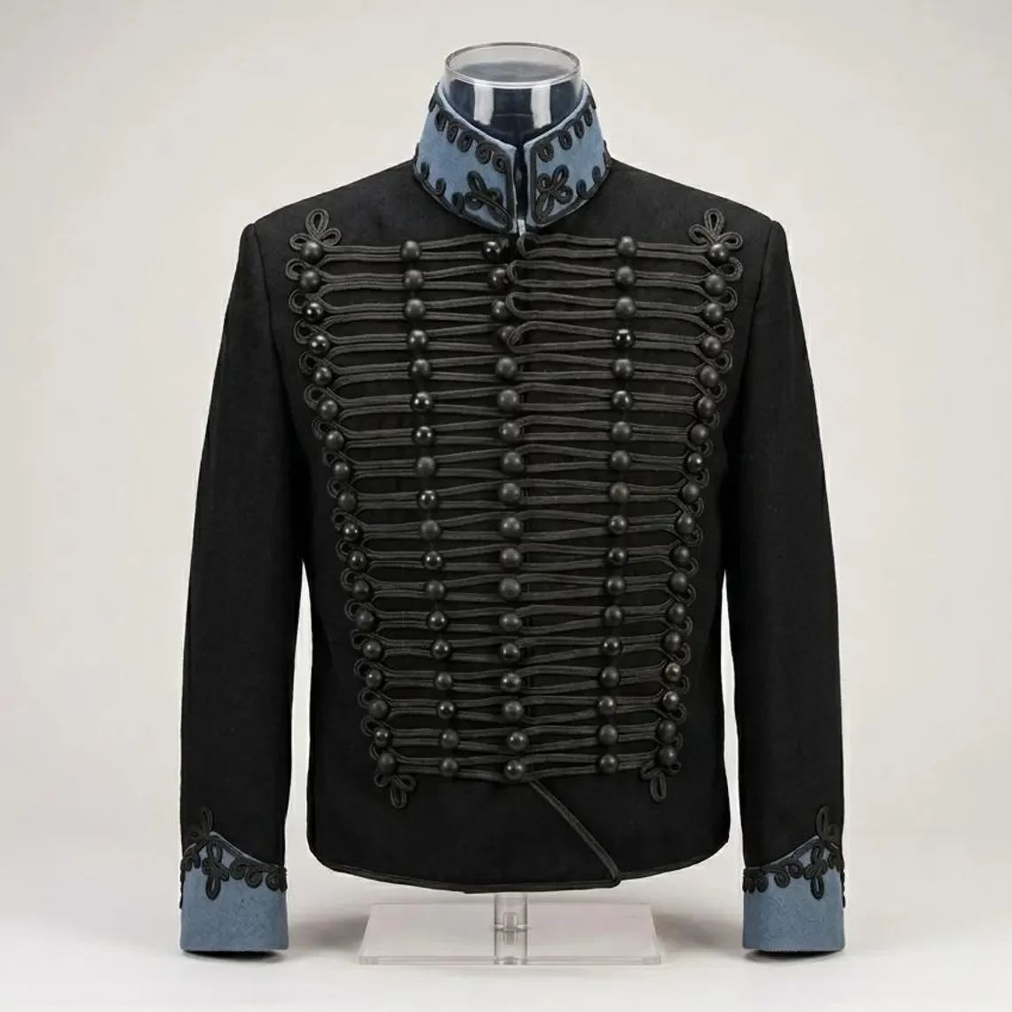 Custom Made 18th Century Brunswick Officer Jacket Napoleonic Hussars Wool Tunic Top Coat Romantic Parade Black Wool Jacket
Custom Made 18th Century Brunswick Officer Jacket Napoleonic Hussars Wool Tunic Top Coat Romantic Parade Black Wool Jacket