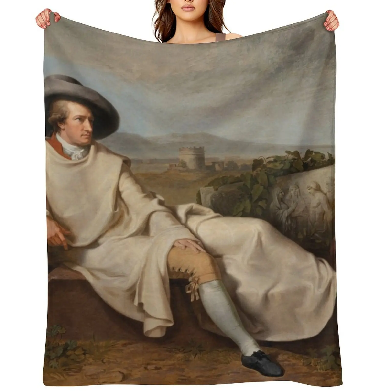 Johann Heinrich Wilhelm Tischbein, Goethe in the Roman Campagna Throw Blanket manga Summer Beddings Travel Blankets 
Johann Heinrich Wilhelm Tischbein, Goethe in the Roman Campagna Throw Blanket manga Summer Beddings Travel Blankets
