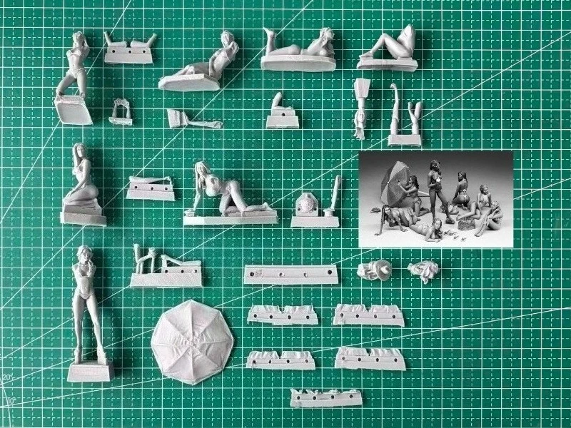 1/35 Scale Diecast Resin Model Kit The Beach Girls 7 Figures with Accessories Need To Be Assembled and Colored By Themselves
1/35 Scale Diecast Resin Model Kit The Beach Girls 7 Figures with Accessories Need To Be Assembled and Colored By Themselves