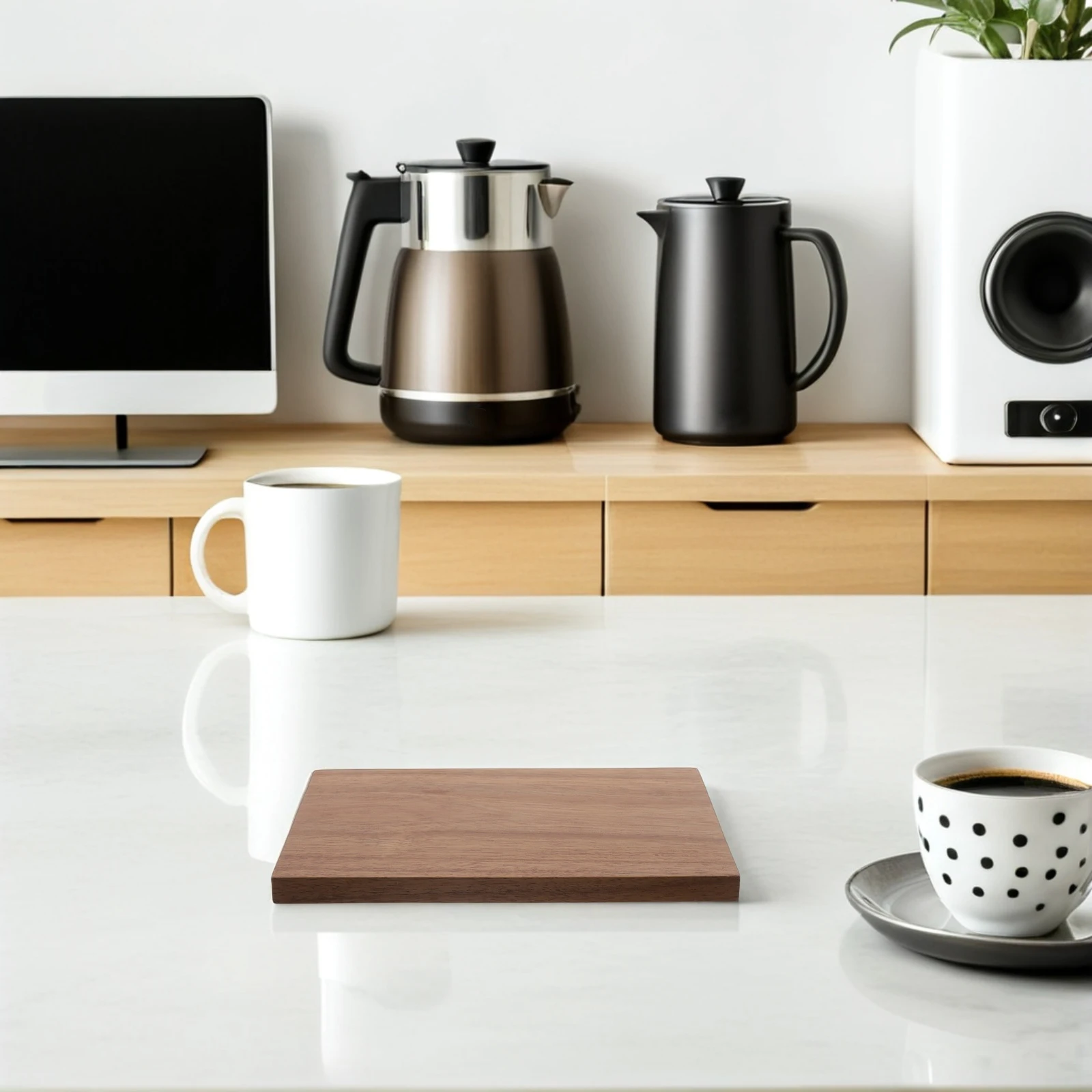 Wooden Rectangle Coaster 7x5 Inch Heat Resistant Cup Pad Thickened Table Mat Trivet for Kitchen Office Coffee Table
Wooden Rectangle Coaster 7x5 Inch Heat Resistant Cup Pad Thickened Table Mat Trivet for Kitchen Office Coffee Table