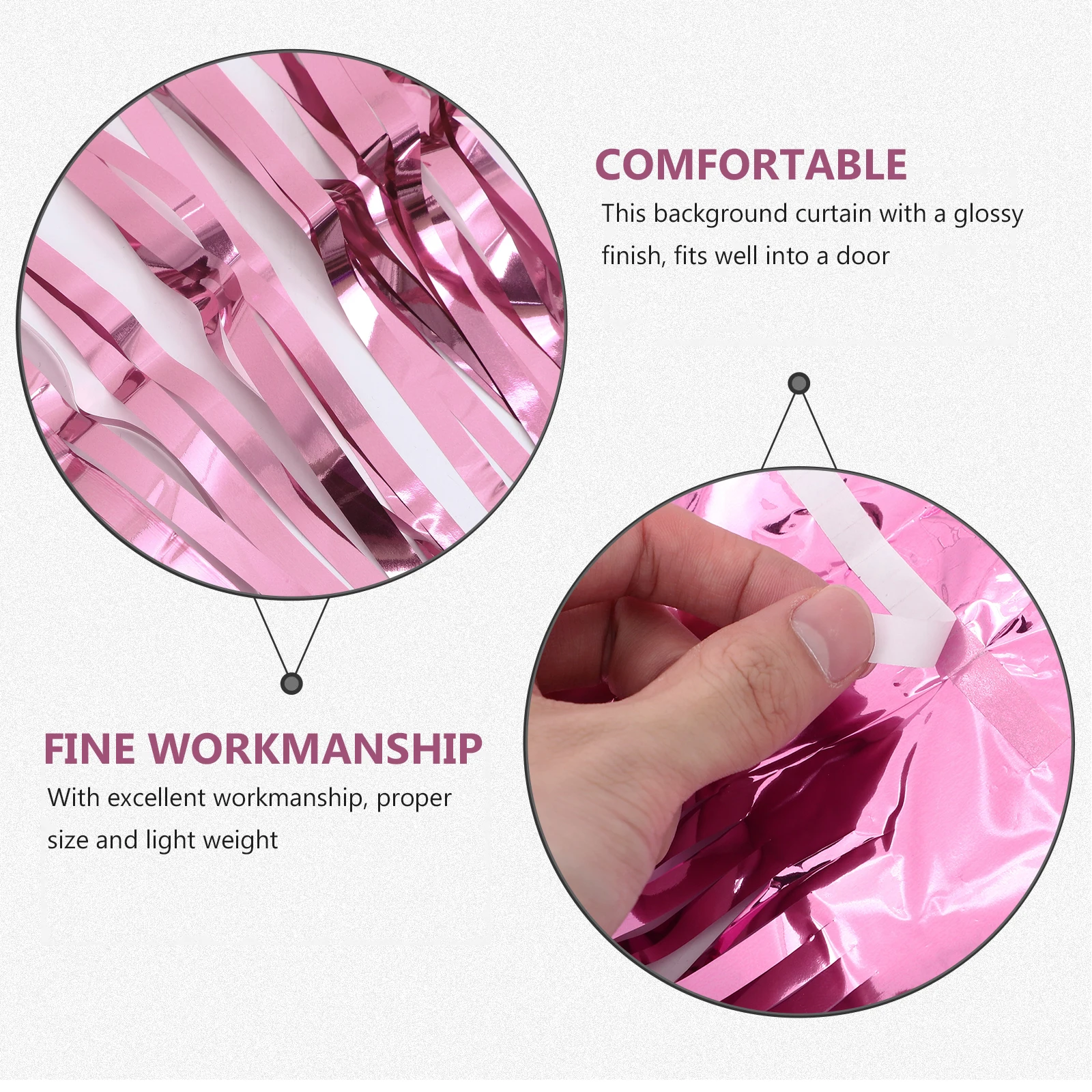5PCS Pink 2m Party Decoration Birthday Backdrop Curtains Fringe Tinsel Door Backdrop for Birthday Baby Shower Events Photo
5PCS Pink 2m Party Decoration Birthday Backdrop Curtains Fringe Tinsel Door Backdrop for Birthday Baby Shower Events Photo