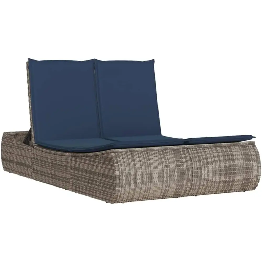 Gray Rattan Patio Double Sun Lounger with Cushions, Stylish Outdoor Daybed for Poolside Relaxation
Gray Rattan Patio Double Sun Lounger with Cushions, Stylish Outdoor Daybed for Poolside Relaxation