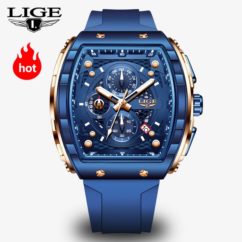 LIGE лучший бренд класса люкс, мужские спортивные часы 50 м, водонепроницаемые кварцевые мужские часы, военные светящиеся наручные часы для дайвинга, мужские Reloj Homre 2024
LIGE лучший бренд класса люкс, мужские спортивные часы 50 м, водонепроницаемые кварцевые мужские часы, военные светящиеся наручные часы для дайвинга, мужские Reloj Homre 2024