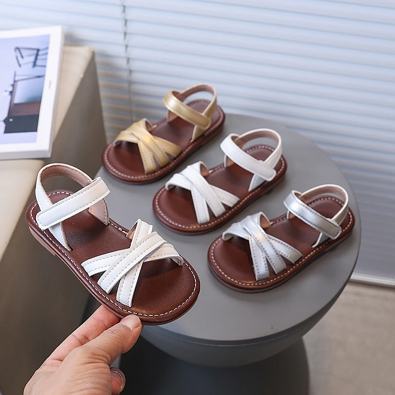 Summer Girl's Casual Sandals Open Toe Hook-loop Shallow Anti-slip Kid's Flat Shoes Solid Colors Stylish Daily Children Shoe 4-6Y
Summer Girl's Casual Sandals Open Toe Hook-loop Shallow Anti-slip Kid's Flat Shoes Solid Colors Stylish Daily Children Shoe 4-6Y