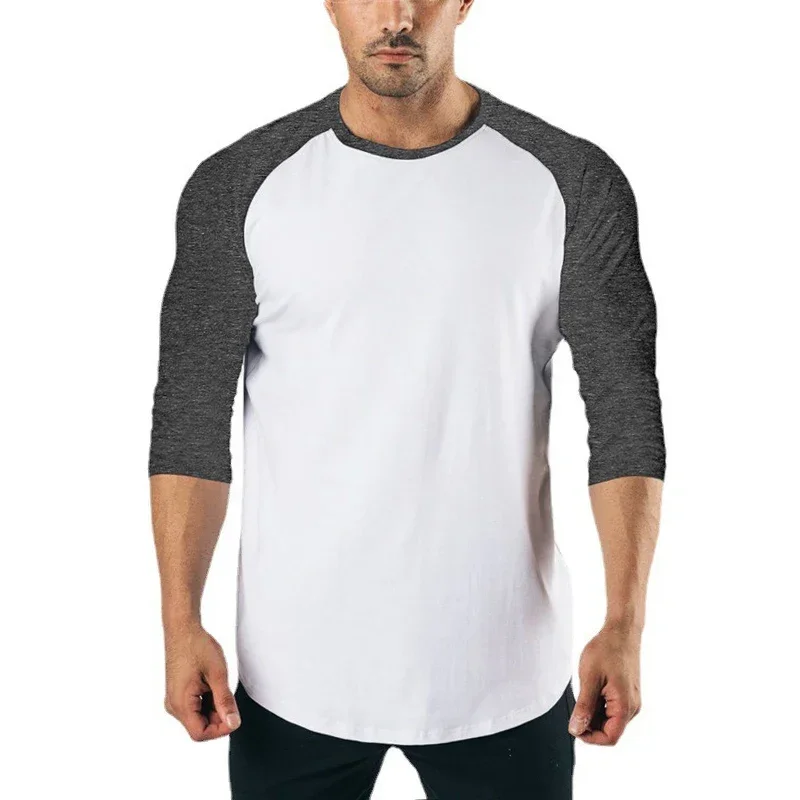 Running Sports Three Quarter Sleeve Shirt Mens Fitness Training Cotton Breathable Clothing Gym Bodybuilding Solid Color T-shirt
Running Sports Three Quarter Sleeve Shirt Mens Fitness Training Cotton Breathable Clothing Gym Bodybuilding Solid Color T-shirt
