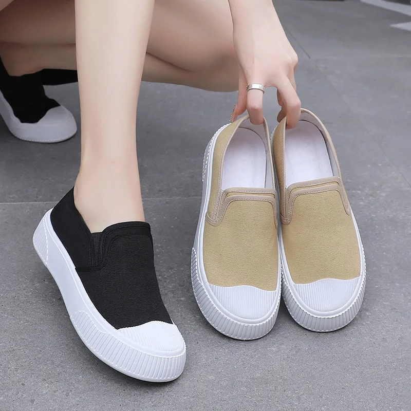 Women's Canvas Shoes Summer 2025 Spring Autumn New Style Breathable round Toe Slip-On Soft Bottom Comfortable Thick Bottom Ca...
Women's Canvas Shoes Summer 2025 Spring Autumn New Style Breathable round Toe Slip-On Soft Bottom Comfortable Thick Bottom Ca...