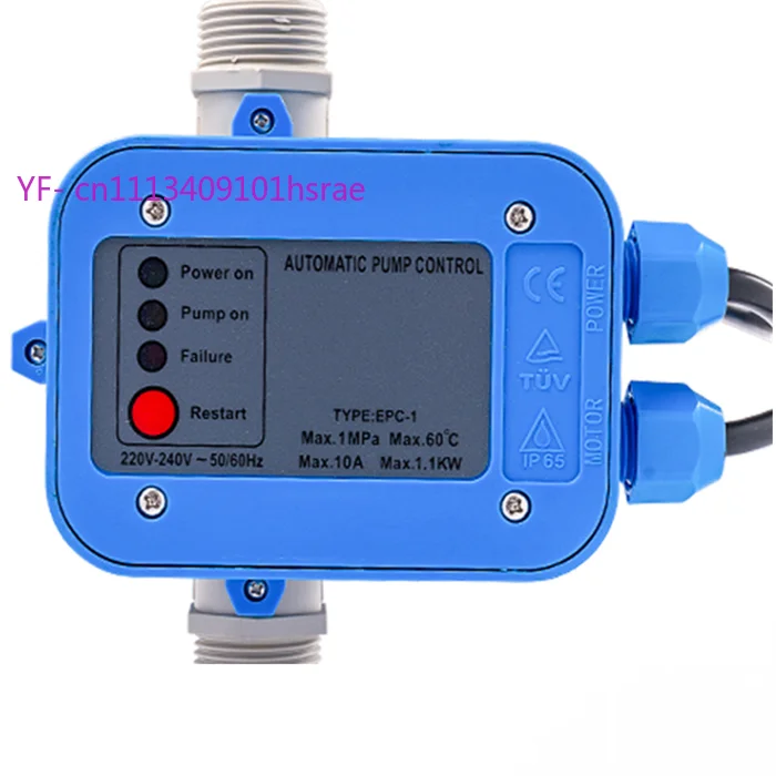 EPC-1 Automatic Water Pump Controller, Smart Electronic Pressure Flow Switch for Household Hardware Booster Pump
EPC-1 Automatic Water Pump Controller, Smart Electronic Pressure Flow Switch for Household Hardware Booster Pump