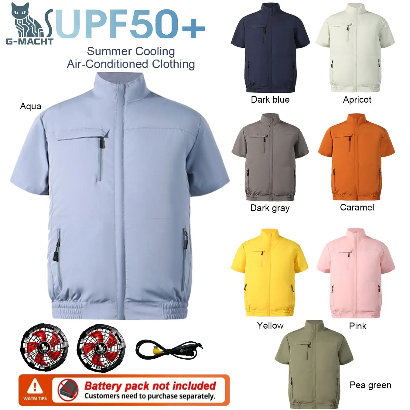Summer Couple Short Sleeve Cooling Vest Ice 5V/12V USB Fan Air Conditioner Clothing/ JacketHeat Resistant Outdoor Workwear
Summer Couple Short Sleeve Cooling Vest Ice 5V/12V USB Fan Air Conditioner Clothing/ JacketHeat Resistant Outdoor Workwear