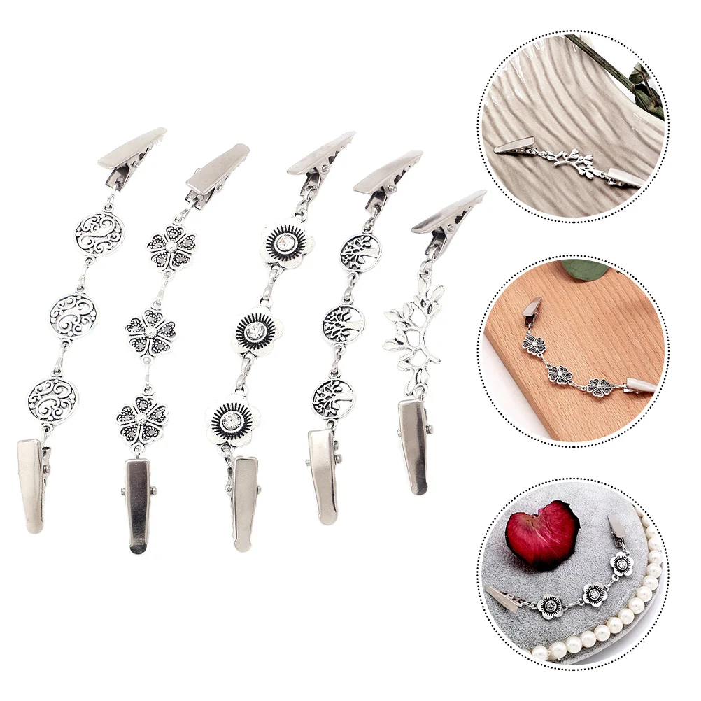 5 Pcs Cardigan Clip Shawl Collar Cloak Clasp Sweater and Clips Vintage Dresses Brooch Pin Shirt Anti-light
5 Pcs Cardigan Clip Shawl Collar Cloak Clasp Sweater and Clips Vintage Dresses Brooch Pin Shirt Anti-light