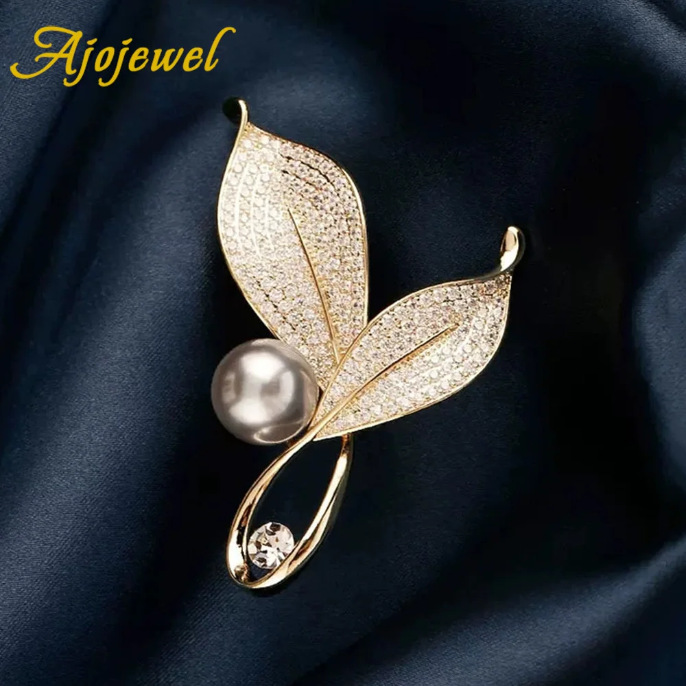 Ajojewel Shining Rhinestone Autumn Leaf Brooch With Pearl Coated Pins For Jewelry Unisex Gift Ideas For Wedding
Ajojewel Shining Rhinestone Autumn Leaf Brooch With Pearl Coated Pins For Jewelry Unisex Gift Ideas For Wedding