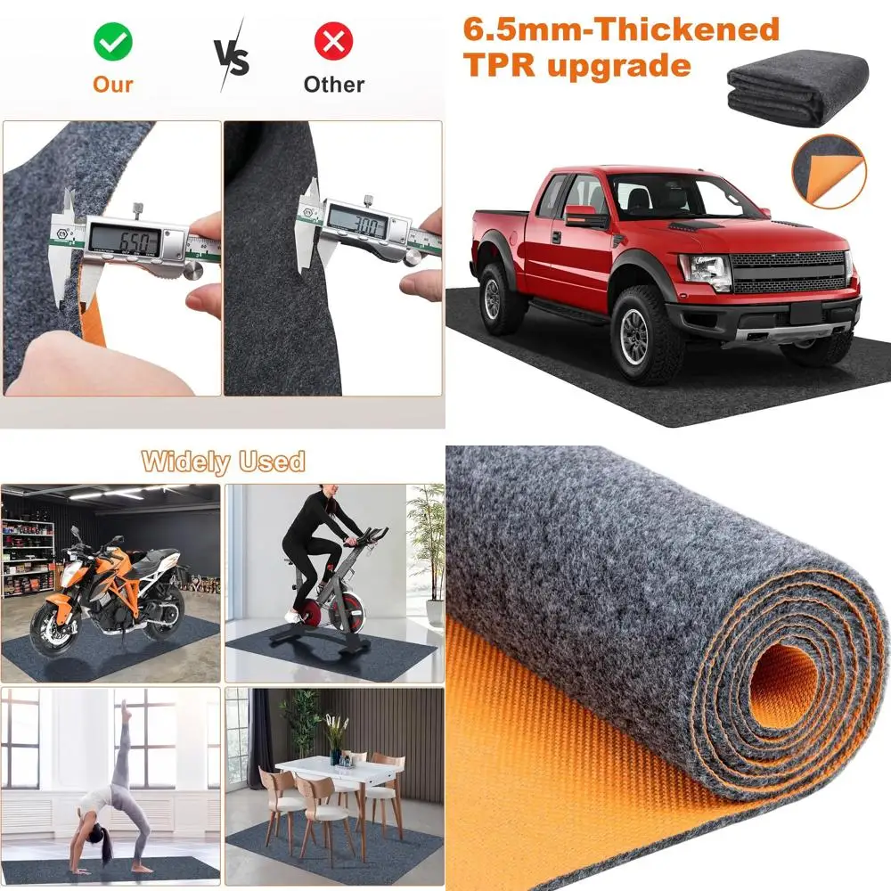 Thick 6.5mm Heavy-Duty Oil Spill Mat, 8.5x6.6 ft, Large Garage Floor Protector, 1/4 Waterproof Rubber Backing, Quick Oil Absorpt
Thick 6.5mm Heavy-Duty Oil Spill Mat, 8.5x6.6 ft, Large Garage Floor Protector, 1/4 Waterproof Rubber Backing, Quick Oil Absorpt
