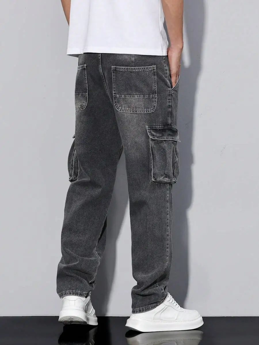 Mens Washed Straight Leg Cargo Jeans Casual
Mens Washed Straight Leg Cargo Jeans Casual
