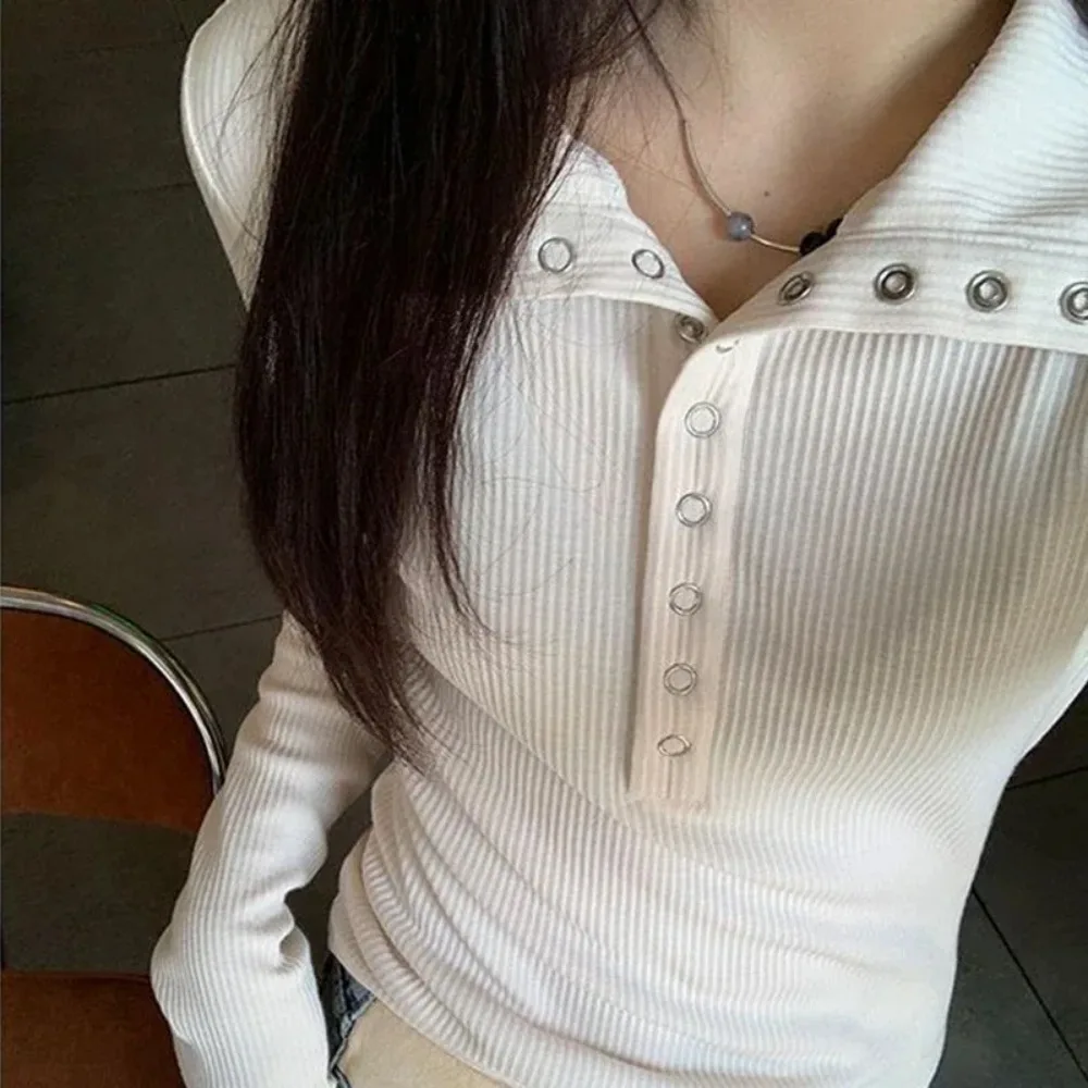 Y2K High Street Women Sweaters 2025 New Gray White Button Up Bottoming Pullover Woman Slim Fit Long Sleeve Knitted T-Shirt
Y2K High Street Women Sweaters 2025 New Gray White Button Up Bottoming Pullover Woman Slim Fit Long Sleeve Knitted T-Shirt