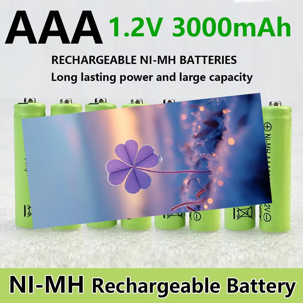 1.5V AAA Rechargeable Battery 3000mAh AAA Ni-MH Alkaline Battery for Clocks Mice Computers Toys So on
1.5V AAA Rechargeable Battery 3000mAh AAA Ni-MH Alkaline Battery for Clocks Mice Computers Toys So on