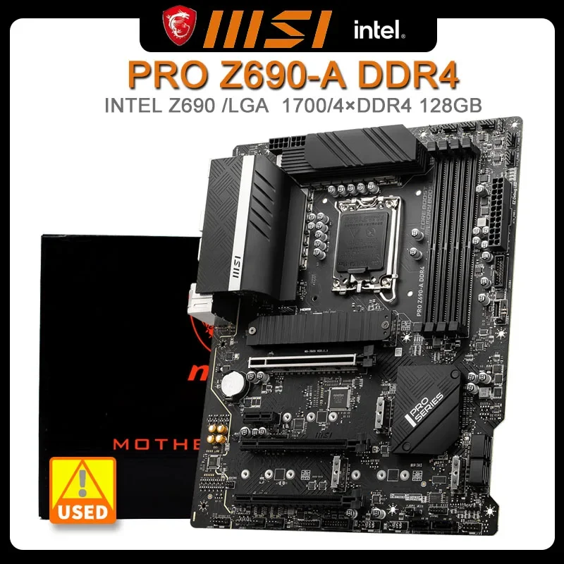 Used Z690 Motherboard MSI PRO Z690-A DDR4 Motherboard LGA 1700 support 12100F 12400F 14700F 12900F i5-13500 cpu DDR4 128GB ATX
Used Z690 Motherboard MSI PRO Z690-A DDR4 Motherboard LGA 1700 support 12100F 12400F 14700F 12900F i5-13500 cpu DDR4 128GB ATX