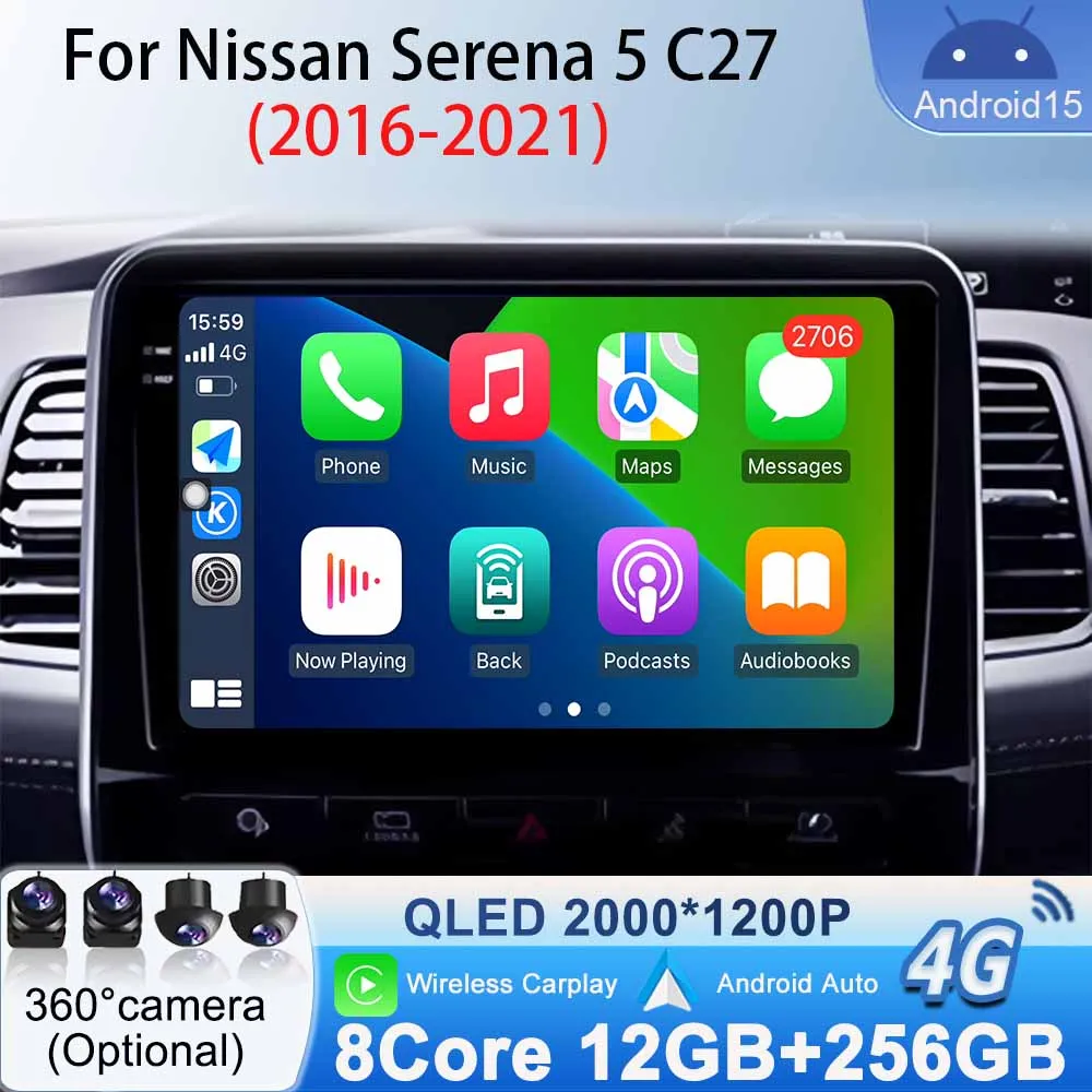 Head Unit for Nissan Serena 5 C27 2016 - 2021 RHD 4G LTE Android 15 Carplay Stereo Video GPS Navigation Car Radio 2din Auto WiFi
Head Unit for Nissan Serena 5 C27 2016 - 2021 RHD 4G LTE Android 15 Carplay Stereo Video GPS Navigation Car Radio 2din Auto WiFi